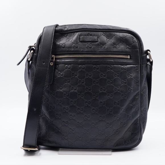 FINAL  price  ❤️ GUCCI Guccissima Flat Messenger Bag - Picture 1 of 15